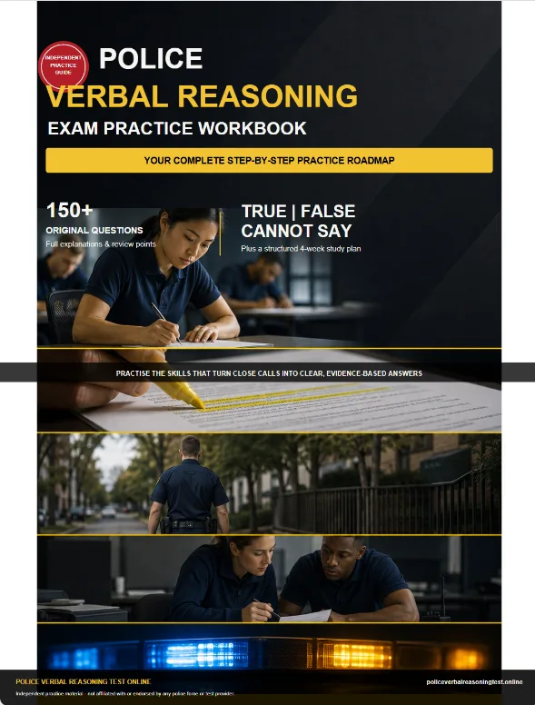 Cover of the Police Verbal Reasoning Exam Practice Workbook